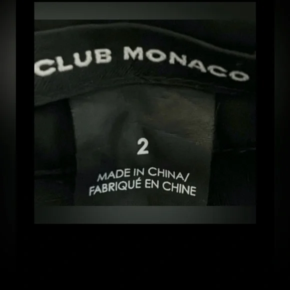 Club Monaco Mini Skirt Lambskin Black Leather Details Flared High Waisted size 2 - Picture 7 of 8